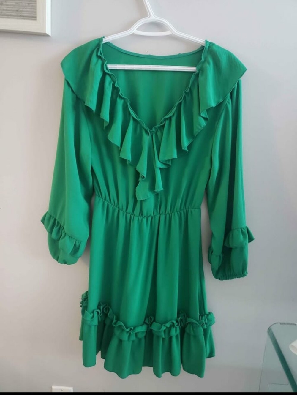 Green Ruffle Dress